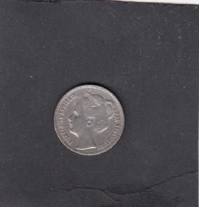 Beschrijving: 1/2 Gulden WILHELMINA